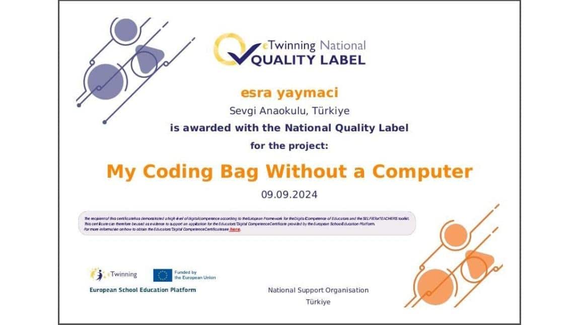 eTwinning Kalite Ödülümüz